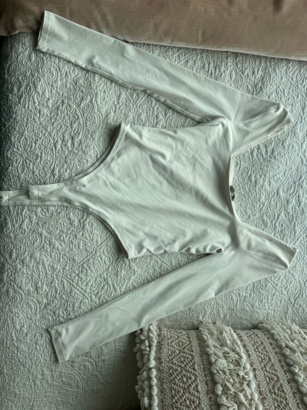 White Long Sleeve Bodysuit